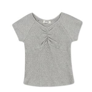 Speechless Big Girls Cinched Detail Knit
Ribbed V-neck Top -Heather Gray… [COPY]